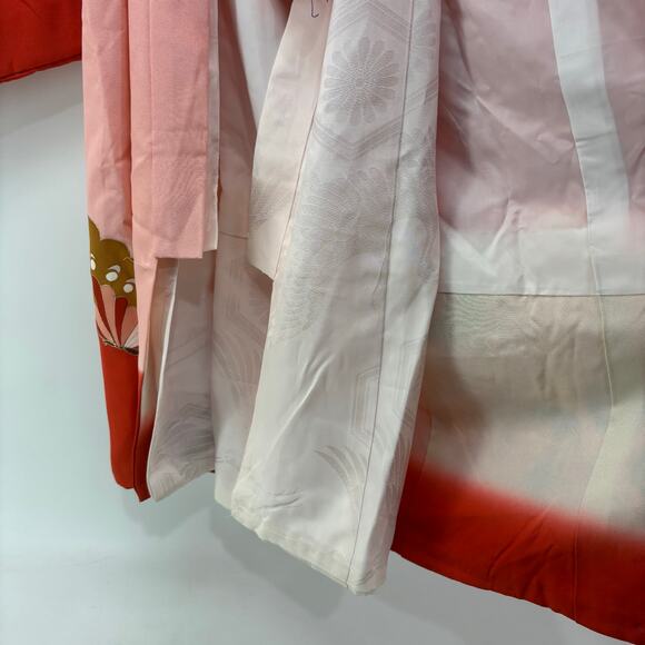 Japanese Kimono Womens XXS Pink Red Robe Costume Traditional Child Dress Up - Picture 16 of 16